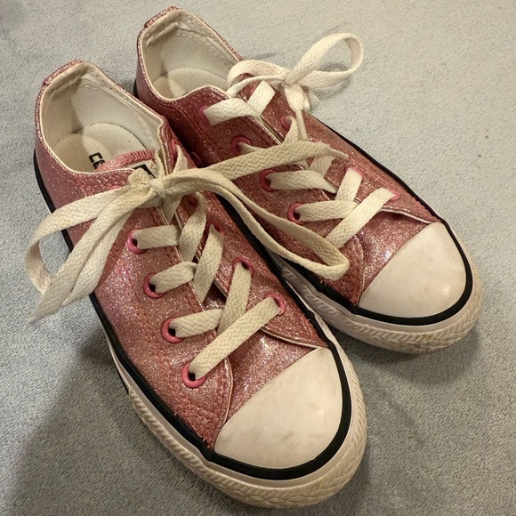 Converse Other - Converse Kids Glitter Pink Sneakers